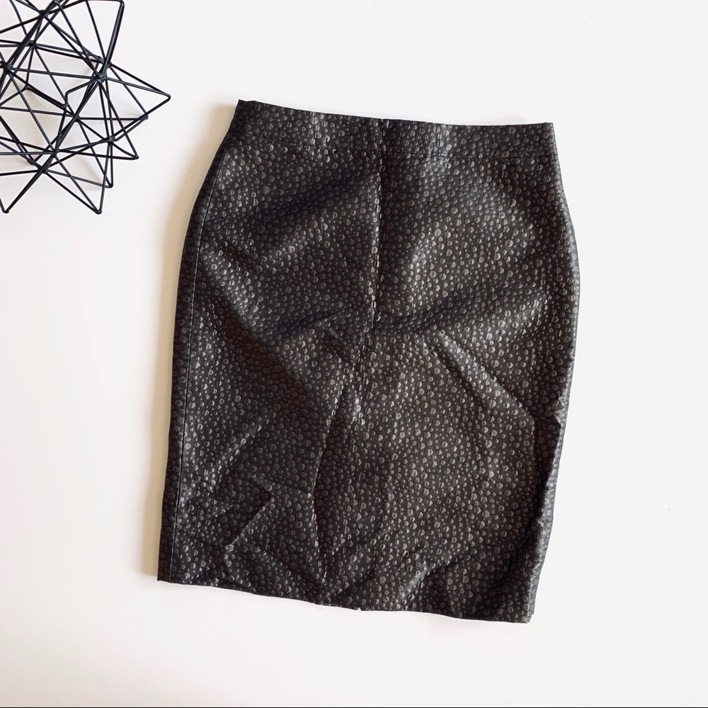 J. Crew Shiny Circle Pattern Textured Pencil Skirt - image 3
